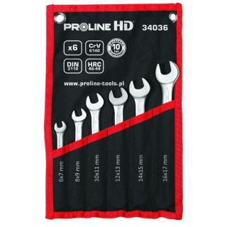 Set chei fixe Cr-Va Promline Hd, 6-17mm, 6 piese, material forjat, suprafata finisata