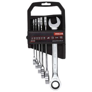 Set de chei combinate clichet, crom-vanadiu, forjate, 8-19mm, 6 piese
