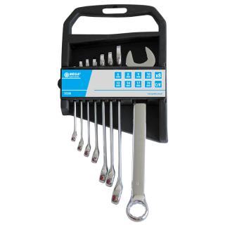 Set de chei combinate Cr-Va Mega, expozor tip caseta, 12 piese, 6-22mm