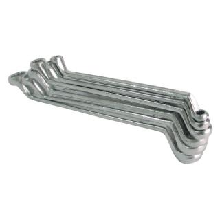 Set de chei inelare cotite Mega, 6-22mm, otel inoxidabil, cromat, 8 piese