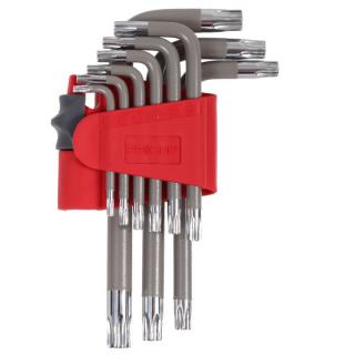 Set de chei negative torx Proline, crom-vanadiu, maner acoperit, duritate ridicata, T10-T50, 9 piese