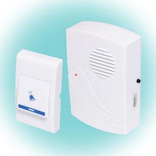 Sonerie fara fir, raza actiune 60m, semnal luminos cu Led rosu, 32 melodii, sunet polifonic, 433,9 MHz