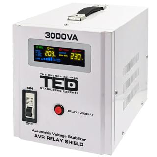 Stabilizator tensiune automat AVR 3000VA LCD TED TED-AVR3000