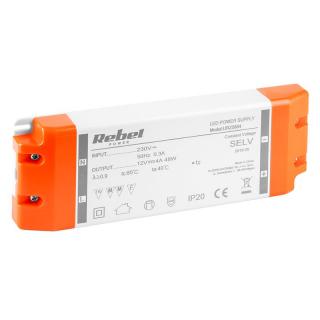 Sursa de alimentare pentru banda Led Rebel, tensiune 12V, 4A, putere maxima 48W