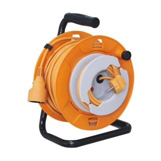 Tambur cablu cu 27+3m, cadru metalic, 1 soclu, 250V, protectie IP20