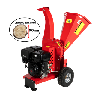 Tocator pentru crengi Micul Fermier, O100mm, motor benzina 15CP, pornire electrica, alimentare orizontala