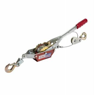 Troliu Pro 2T cu dinti dubli si carlige duble, sistem de blocare, otel, diametru 4mm, cablu 1.9m