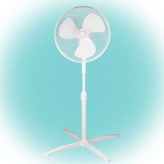 Ventilator cu picior Home alb, 40 cm, 45 W , inaltime reglabila, 3 trepte