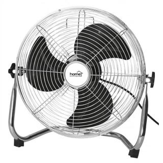 Ventilator de podea, 35 cm, 60W, palete metalice, 3 trepte de putere, grilaj de protectie masiv, cromat