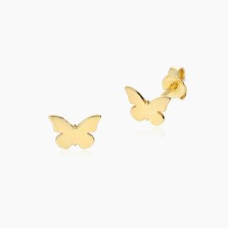 Butterfly cercei argint 925 placat aur galben 24K