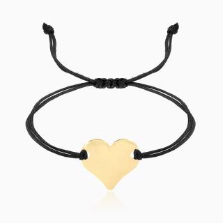 Heart bratara aur 14k, snur si decupaj