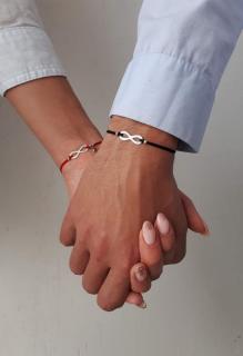 INFINIT, set doua  Bratari Argint 925, snur si pandantiv
