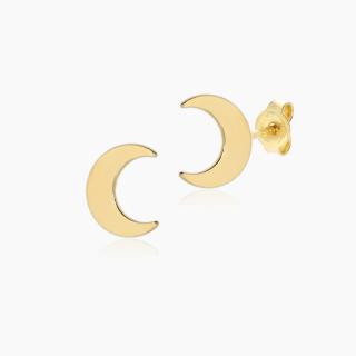 Moon cercei argint 925 placat aur 24k