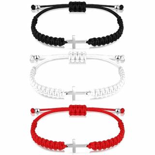 Set  trei Bratari Argint 925, snur si pandantiv cruce