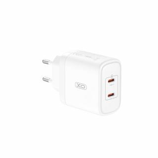 Incarcator priza XO CE08, PD, 50W, 2x USB-C, alb