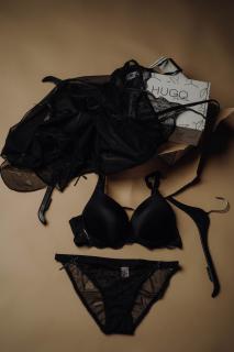 Lenjerie intima din 3 piese Licorice Black