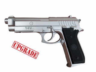 Pistol Airsoft CO2 PT92 Silver Full metal Upgraded 4J NBB