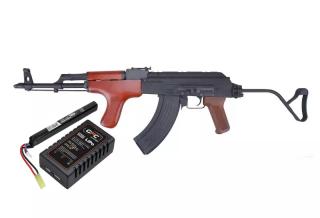 Set Complet Arma Asalt AK 47 RK-15 + Smart charger, LiPo cu baterie si bile