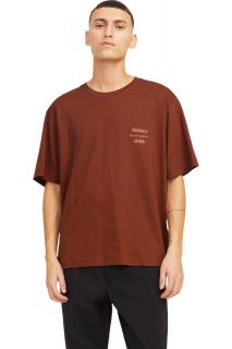 Tricou JACK JONES Austin Font - 12277896-Brandy