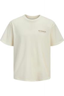 Tricou JACK JONES Beach Club SS25 - 12293620-Egret