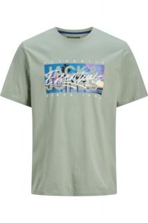 Tricou JACK JONES Colton Photoprint - 12268438-Iceberg Green