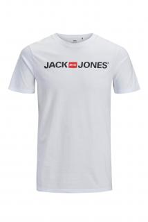 Tricou JACK JONES Corp Logo - 12137126-White SLIM FIT