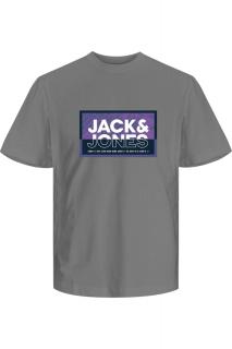 Tricou JACK JONES Logan Summer Print - 12283825-Gray Flannel