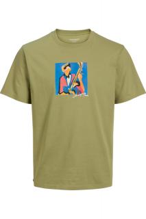 Tricou JACK JONES Manchester Cubism - 12273378-Cedar