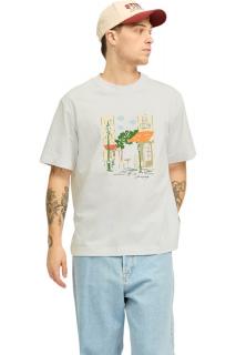 Tricou JACK JONES Manchester Sketch - 12273549-Antique White