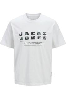 Tricou JACK JONES Recharge Front Branding JNR - 12274730-Bright White