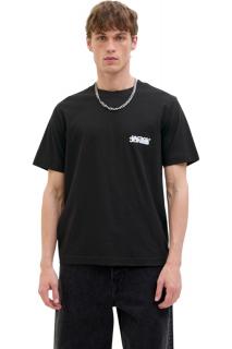 Tricou JACK JONES Sago Logo Slub - 12276524-Black