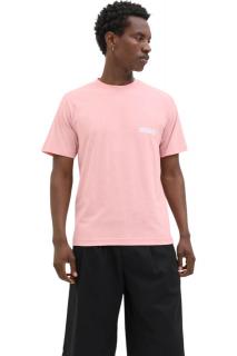 Tricou JACK JONES Sago Logo Slub - 12276524-Pink Icing