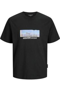 Tricou JACK JONES Sago Photo Slub - 12276525-Black