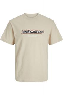 Tricou JACK JONES Vesterbro Newton Brand - 12265740-Humus