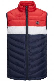 Vesta JACK JONES Hero Bodywarmer - 12211790-Navy Blazer TRUE RED