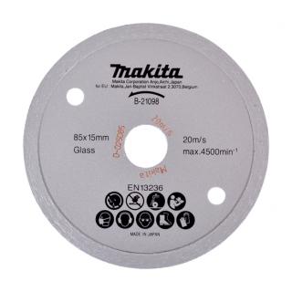 Disc diamant 85x1,8x15mm s.continuu gresie, sticla umeda CC300D, Makita