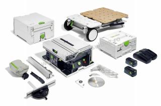 Ferastrau circular cu masa, pe acumulator, CSC SYS 50 EBI Set, Festool