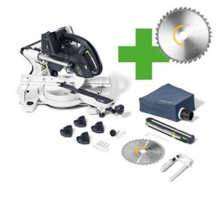 Ferastrau circular stationar Festool cu sanie de glisare pe acumulator KAPEX KSC 60 EB-Basic cu panza de ferastrau Cadou