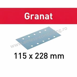 Foaie smirghel, STF 115X228, P180, buc 100, Granat, Festool