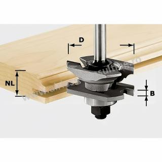 Freza de canelare si de Profilat HW S8 D46 x D12 NT, Festool