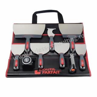 Kit profesional spacluri LOutil Parfait cu cutit multifunctional, ruleta si cutter