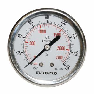 Manometru Europro 50 mm, de la 0 la 160 bar, 1 4