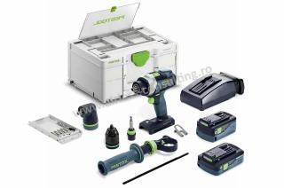 Masina de gaurit cu percutie, cu acumulator QUADRIVE TPC 18 4 5,0 4,0 I-Set Festool