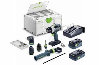Masina de gaurit cu percutie, cu acumulator QUADRIVE TPC 18 4 5,0 4,0 I-Set XL Festool