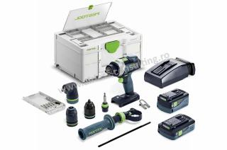 Masina de gaurit cu Percutie, pe acumulator, TPC 18, 4 5, 0, 4, 0 I Set, XL QUADRIVE, Festool