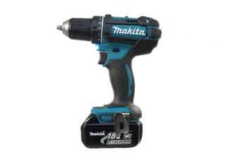 Masina de insurubat si gaurit cu percutie cu acumulatori Li-Ion 18V 3.0Ah, Makita