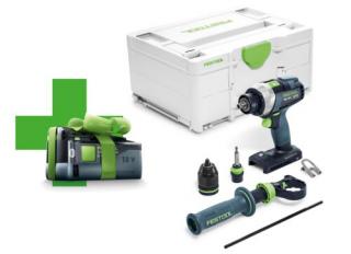 Masini de gaurit si insurubat cu acumulatori Gratuit QUADRIVE TDC 18 4 I-Basic-5,0 Festool