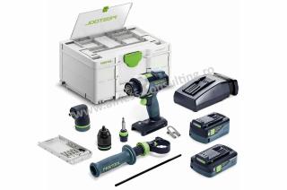 Masini de gaurit si insurubat cu acumulatori QUADRIVE TDC 18 4 5,0 4,0 I-Set Festool