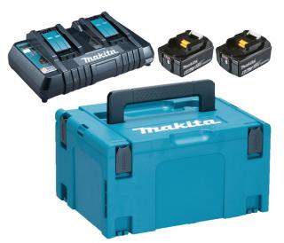 Pachet acumulatori LXT - 2xBL1860B + DC18RD + MAKPAC3, Makita