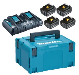 Pachet acumulatori LXT - 4xBL1860B + DC18RD + MAKPAC3, Makita